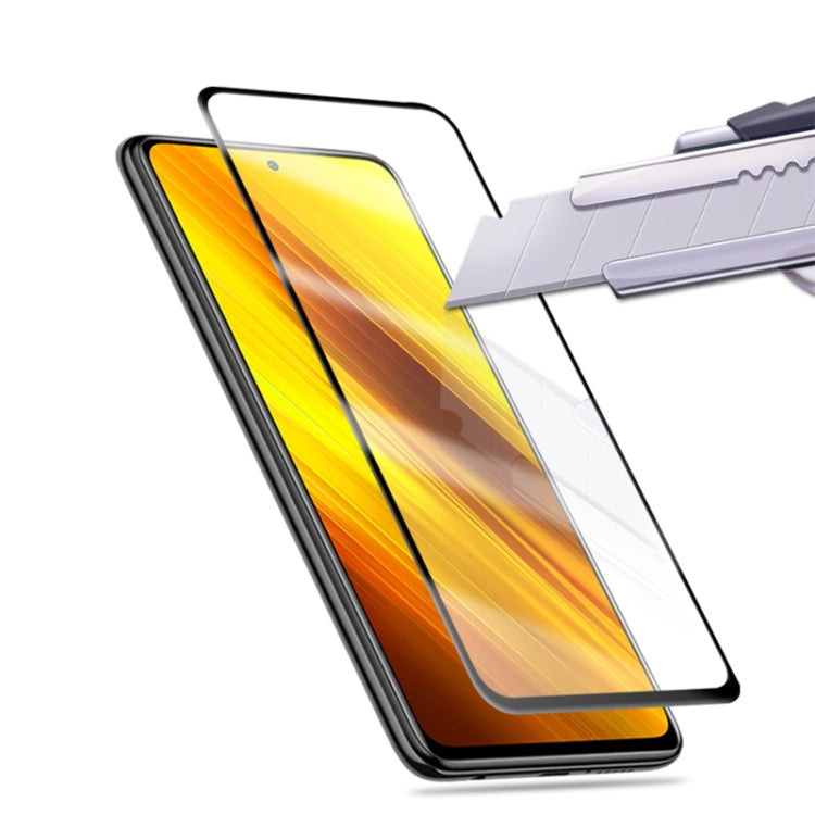 mocolo 0.33mm 9H 2.5D Full Glue Silk Print Tempered Glass Film for Xiaomi POCO X3 NFC, Support Fingerprint Unlock, For Xiaomi POCO X3 NFC