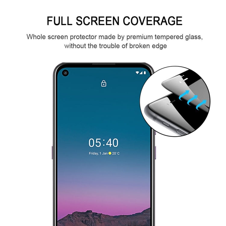 For Nokia 5.4 Full Glue Full Screen Tempered Glass Film, For Nokia 5.4 (1 PCS)