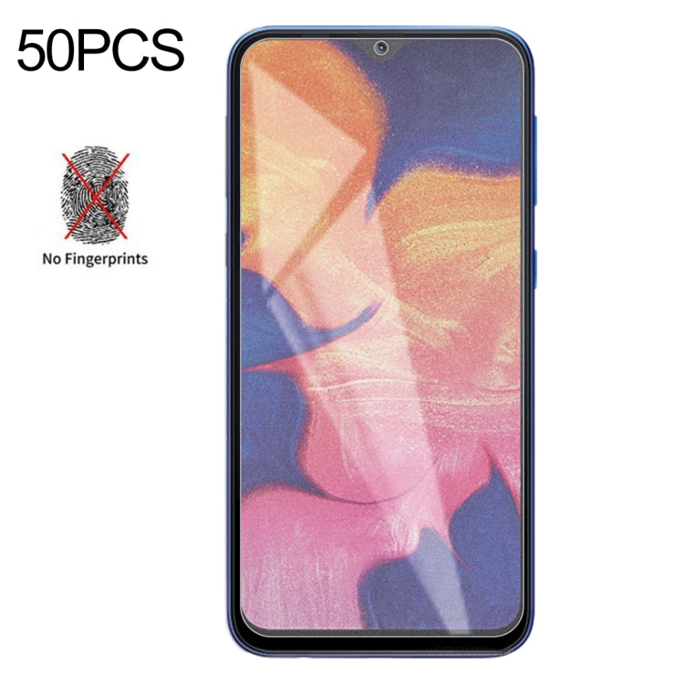 50 PCS Non-Full Matte Frosted Tempered Glass Film for Galaxy A10 / M10, No Retail Package, For Galaxy A10 / M10 (50 PCS)