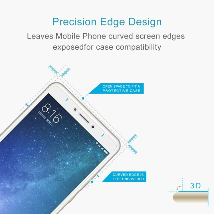 100 PCS for  Xiaomi Mi Max 2 0.3mm 9H Surface Hardness 2.5D Explosion-proof Non-full Screen Tempered Glass Screen Film, For Mi Max 2