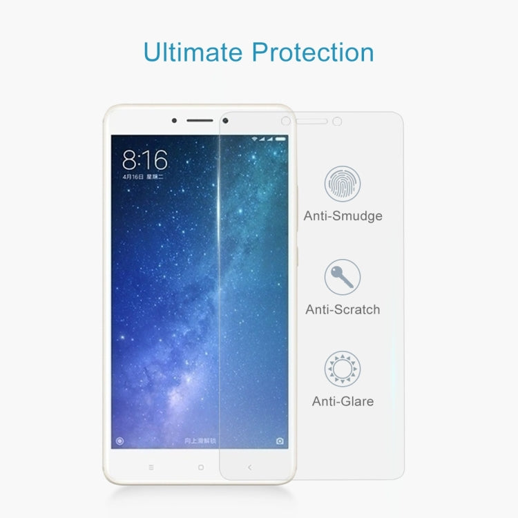 100 PCS for  Xiaomi Mi Max 2 0.3mm 9H Surface Hardness 2.5D Explosion-proof Non-full Screen Tempered Glass Screen Film, For Mi Max 2
