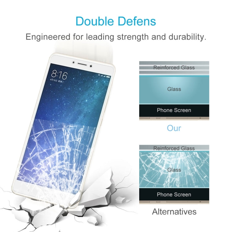 100 PCS for  Xiaomi Mi Max 2 0.3mm 9H Surface Hardness 2.5D Explosion-proof Non-full Screen Tempered Glass Screen Film, For Mi Max 2