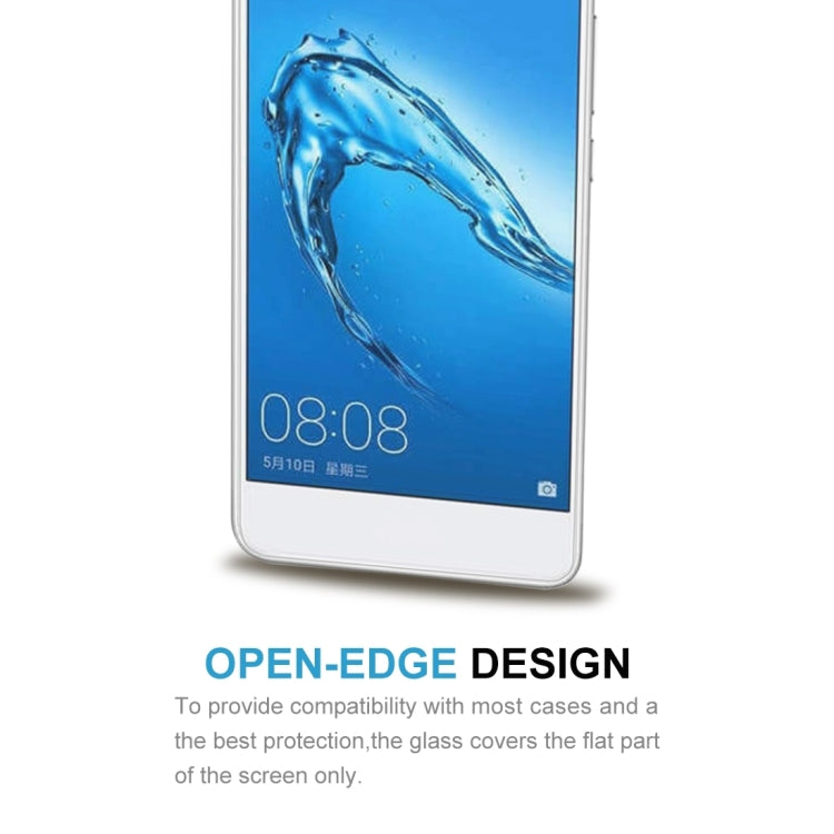 100 PCS for  Huawei Y7 0.3mm 9H Surface Hardness 2.5D Explosion-proof Non-full Screen Tempered Glass Screen Film, For Y7 (100 PCS)