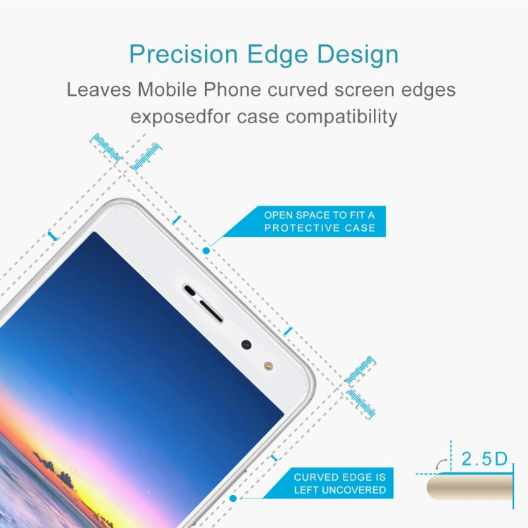 50 PCS for  Huawei Y5 2017 0.3mm 9H Surface Hardness 2.5D Explosion-proof Full Screen Tempered Glass Screen Film, No Retail Package, For Y5 2017 (50 PCS)