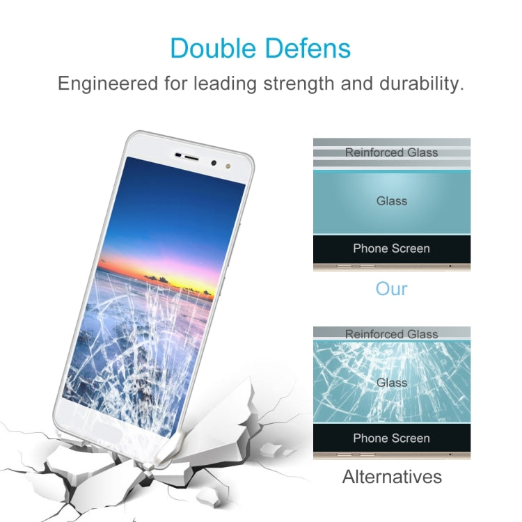 50 PCS for  Huawei Y5 2017 0.3mm 9H Surface Hardness 2.5D Explosion-proof Full Screen Tempered Glass Screen Film, No Retail Package, For Y5 2017 (50 PCS)