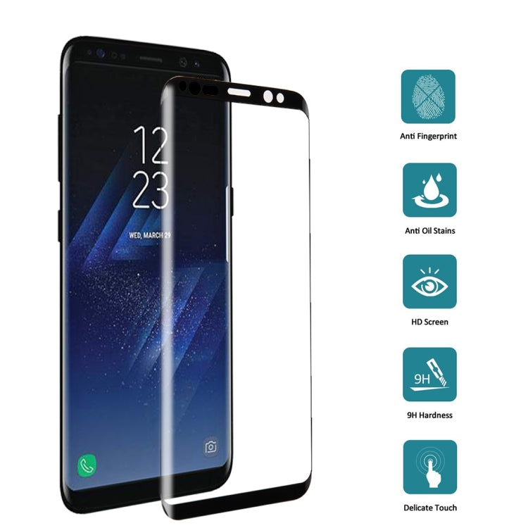 25 PCS For Galaxy S8 Plus / G9550 0.3mm 9H Surface Hardness 3D Curved Silk-screen Full Screen Tempered Glass Screen Protector, For Galaxy S8 Plus / G9550