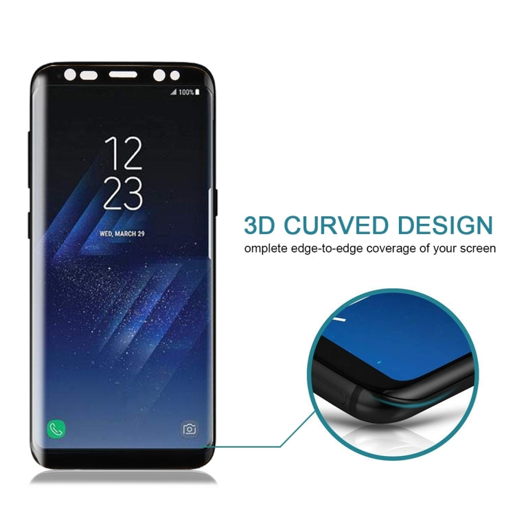 25 PCS For Galaxy S8 Plus / G9550 0.3mm 9H Surface Hardness 3D Curved Silk-screen Full Screen Tempered Glass Screen Protector, For Galaxy S8 Plus / G9550