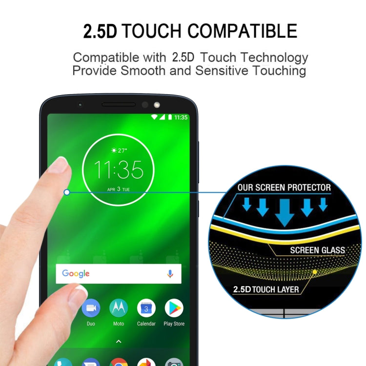 25 PCS Full Glue Full Cover Screen Protector Tempered Glass film for Motorola Moto E5, For Motorola Moto E5