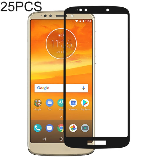 25 PCS Full Glue Full Cover Screen Protector Tempered Glass film for Motorola Moto E5 Plus, For Motorola Moto E5 Plus