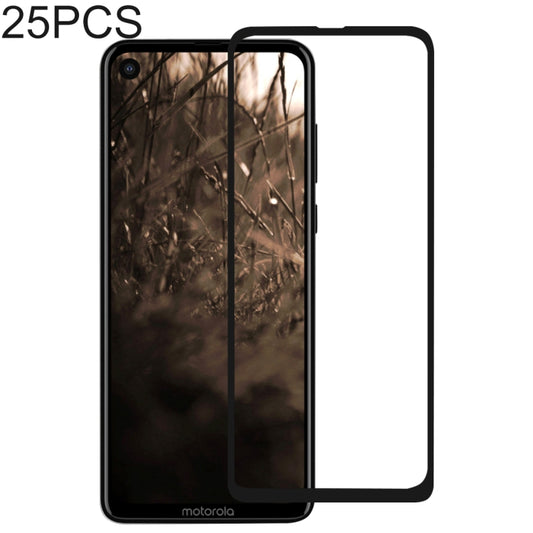 25 PCS Full Glue Full Cover Screen Protector Tempered Glass film for Motorola Moto P40, For Motorola Moto P40