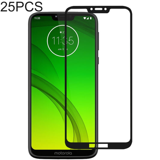 25 PCS Full Glue Full Cover Screen Protector Tempered Glass film for Motorola Moto G7 Power, For Motorola Moto G7 Power
