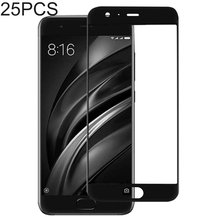 25 PCS Full Glue Full Cover Screen Protector Tempered Glass film for Xiaomi Mi 6, For Xiaomi Mi 6