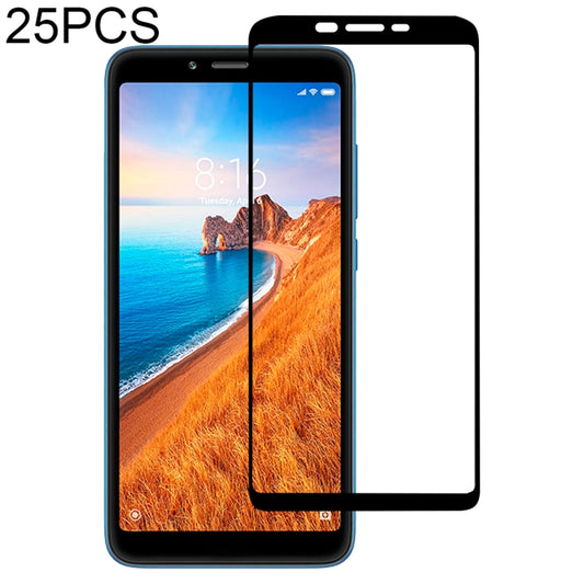 25 PCS Full Glue Full Cover Screen Protector Tempered Glass film for Xiaomi Redmi 7A, For Xiaomi Redmi 7A