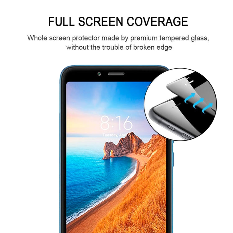 25 PCS Full Glue Full Cover Screen Protector Tempered Glass film for Xiaomi Redmi 7A, For Xiaomi Redmi 7A