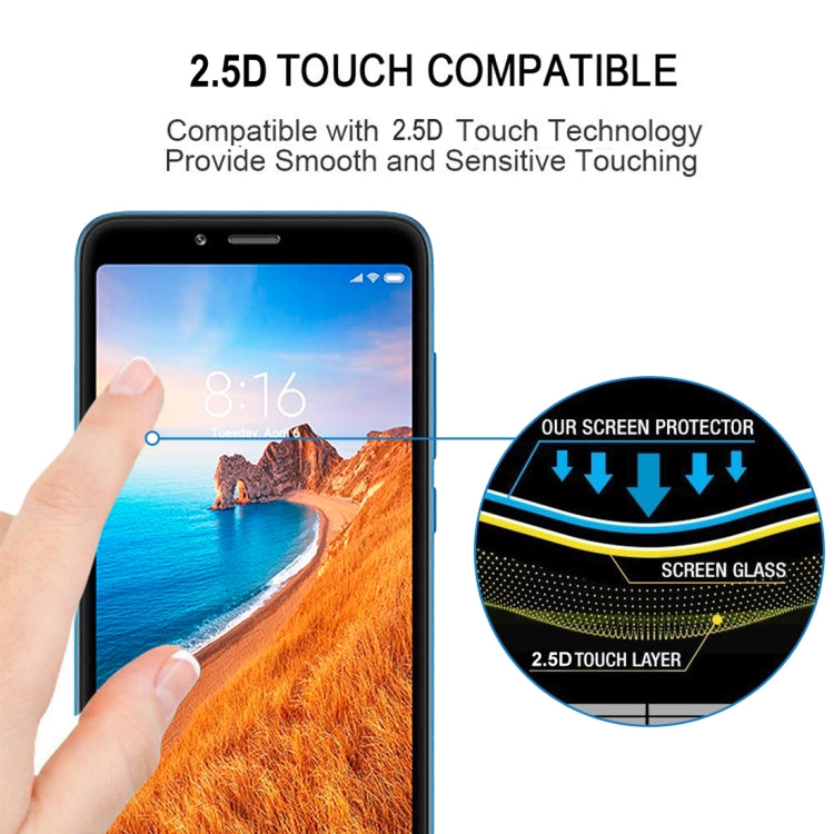 25 PCS Full Glue Full Cover Screen Protector Tempered Glass film for Xiaomi Redmi 7A, For Xiaomi Redmi 7A