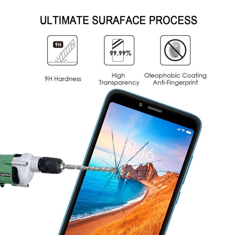 25 PCS Full Glue Full Cover Screen Protector Tempered Glass film for Xiaomi Redmi 7A, For Xiaomi Redmi 7A