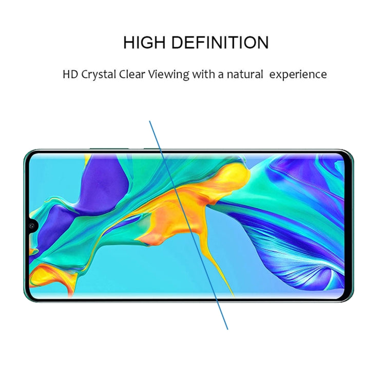 Edge Glue 3D Curved Edge Full Screen Tempered Glass Film for Huawei P30 Pro, For Huawei P30 Pro(Black)(1 PC), For Huawei P30 Pro(Transparent)(1 PC)