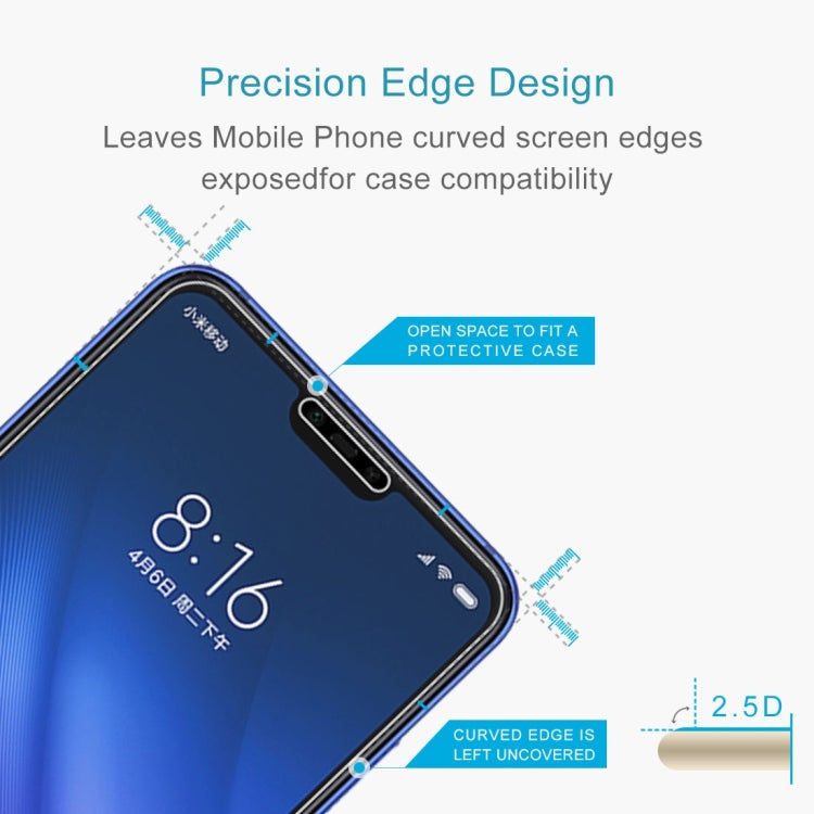 100 PCS 0.26mm 9H Surface Hardness 2.5D Full Screen Tempered Glass Film for Xiaomi Mi 8 Lite, For Mi 8 Lite