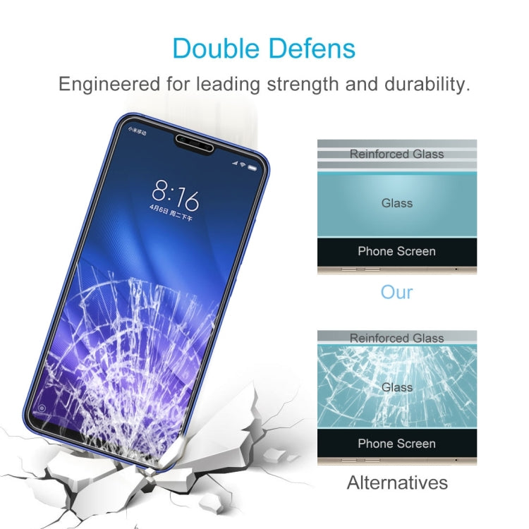 100 PCS 0.26mm 9H Surface Hardness 2.5D Full Screen Tempered Glass Film for Xiaomi Mi 8 Lite, For Mi 8 Lite