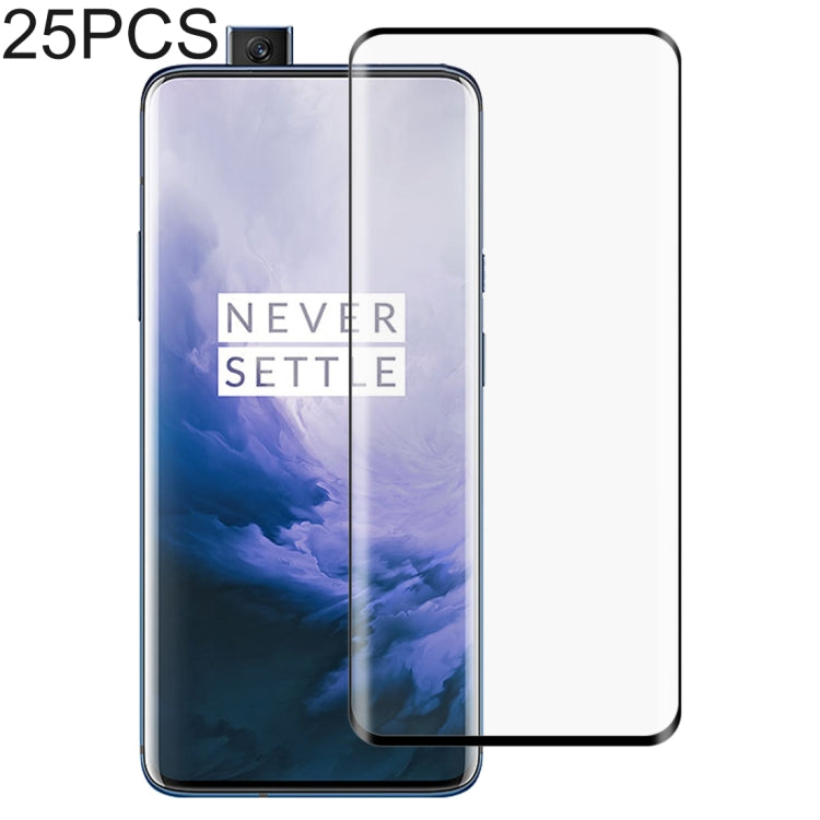 25 PCS 3D Curved Edge Full Screen Tempered Glass Film for OnePlus 7 Pro, For OnePlus 7 Pro, Black, 25 PCS, For OnePlus 7 Pro, Transparent, 25 PCS