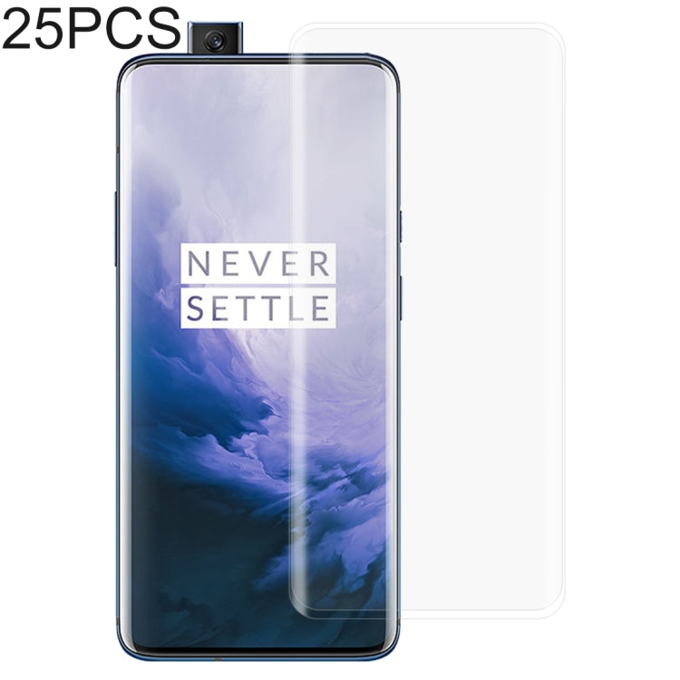 25 PCS 3D Curved Edge Full Screen Tempered Glass Film for OnePlus 7 Pro, For OnePlus 7 Pro, Black, 25 PCS, For OnePlus 7 Pro, Transparent, 25 PCS