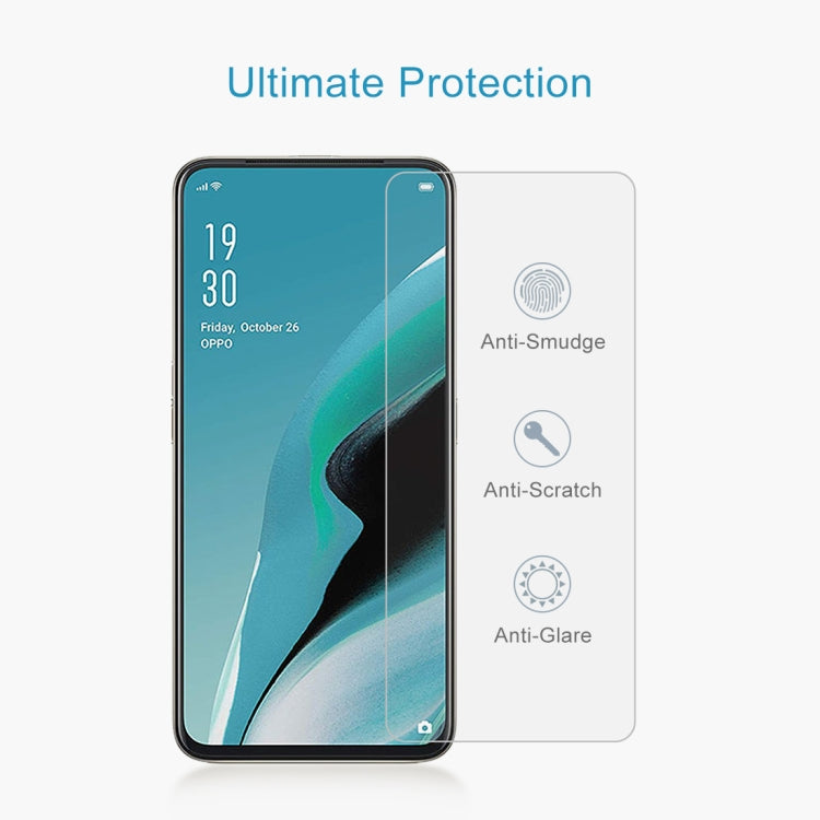 For OPPO Reno 2F 50 PCS 0.26mm 9H 2.5D Tempered Glass Film, For OPPO Reno 2F (50 PCS)