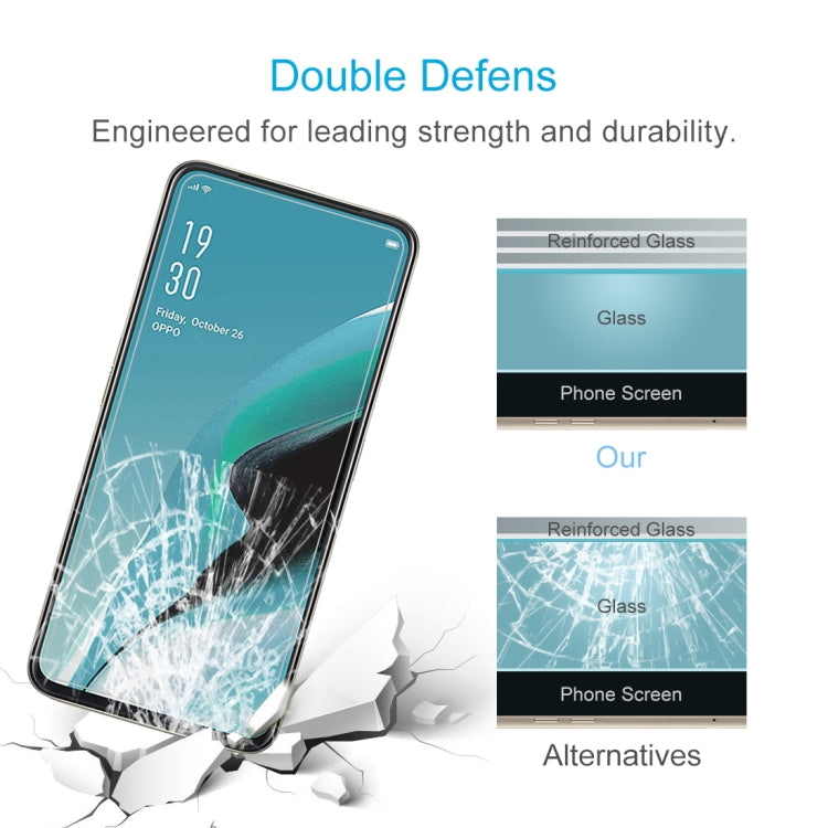 For OPPO Reno 2F 50 PCS 0.26mm 9H 2.5D Tempered Glass Film, For OPPO Reno 2F (50 PCS)