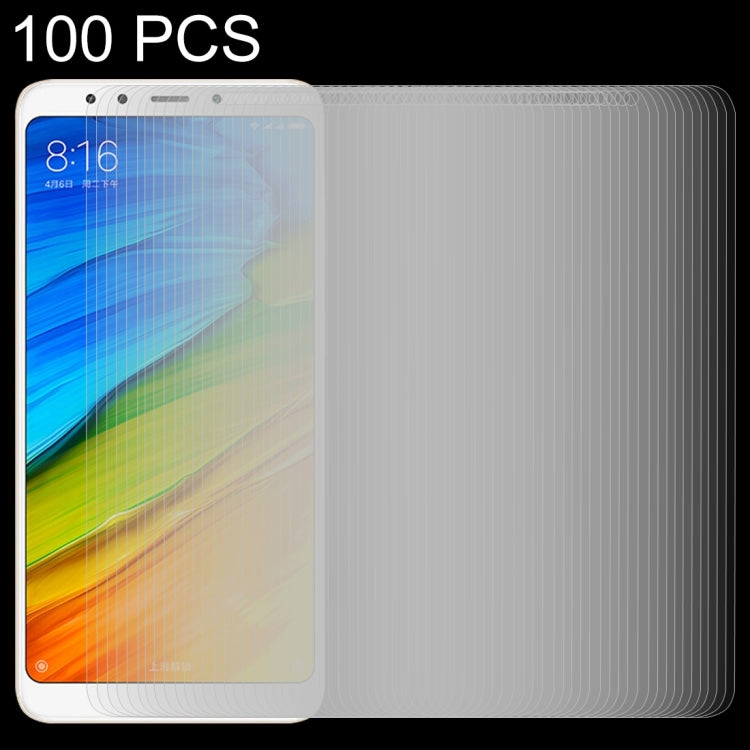 100 PCS for Xiaomi Redmi 5 0.26mm 9H Surface Hardness 2.5D Explosion-proof Tempered Glass Screen Film, For Redmi 5