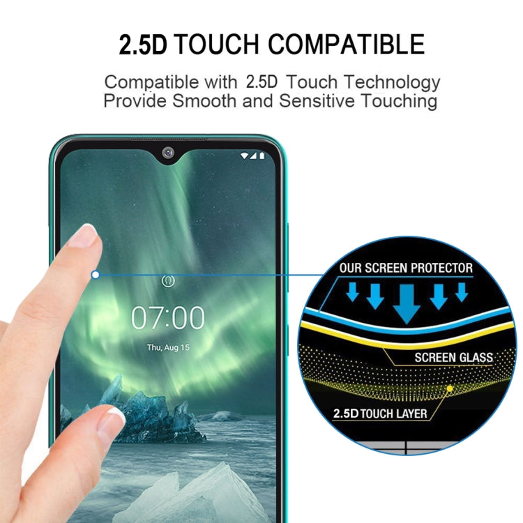 For Nokia 7.2 Full Glue Full Cover Screen Protector Tempered Glass film , For Nokia 7.2
