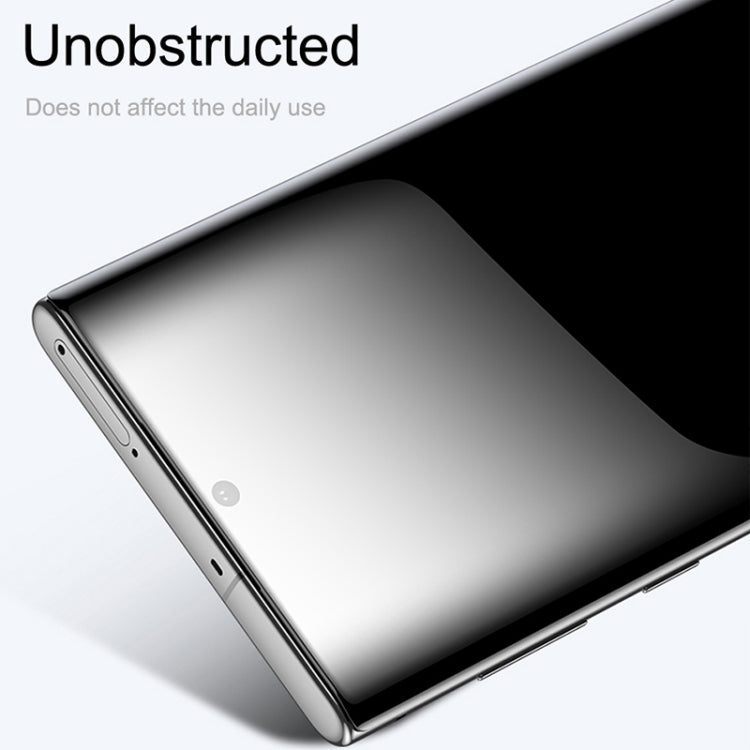 For Galaxy Note 10+  0.3mm 9H Surface Hardness 3D Curved Edge Glue Curved Full Screen Tempered Glass Film, Fingerprint Unlock Is Supported, For Galaxy Note 10+(1 PC)