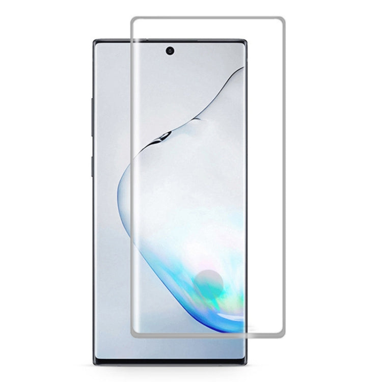 For Galaxy Note 10+  0.3mm 9H Surface Hardness 3D Curved Edge Glue Curved Full Screen Tempered Glass Film, Fingerprint Unlock Is Supported, For Galaxy Note 10+(1 PC)