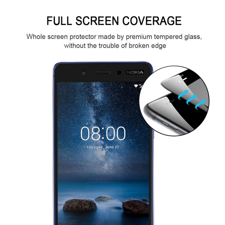 25 PCS Full Glue Full Cover Screen Protector Tempered Glass film for Nokia 3.1, For Nokia 3.1