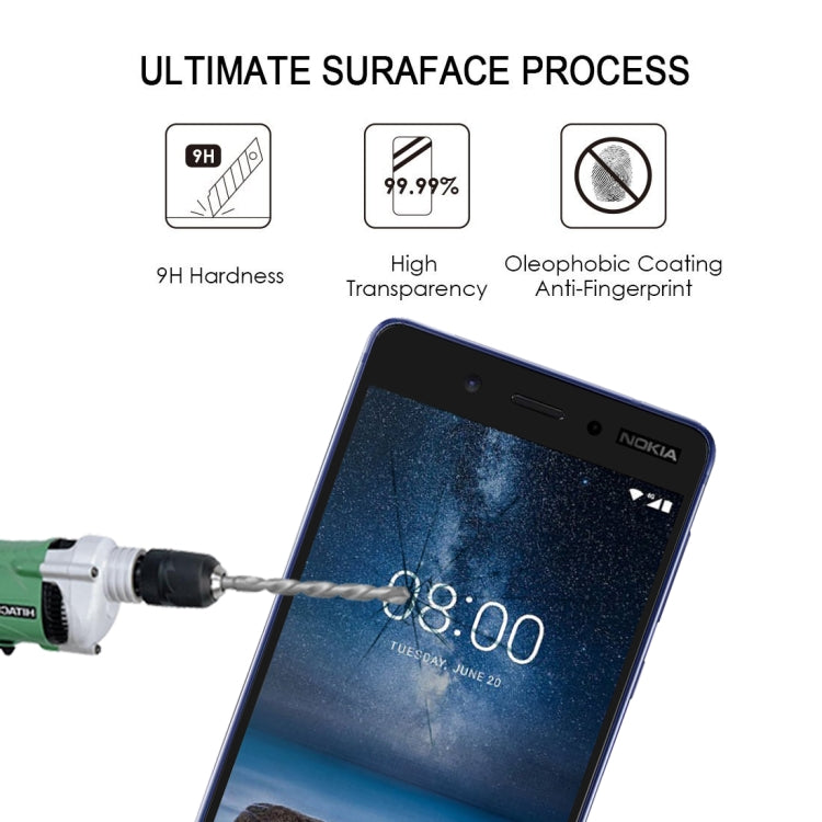 25 PCS Full Glue Full Cover Screen Protector Tempered Glass film for Nokia 3.1, For Nokia 3.1