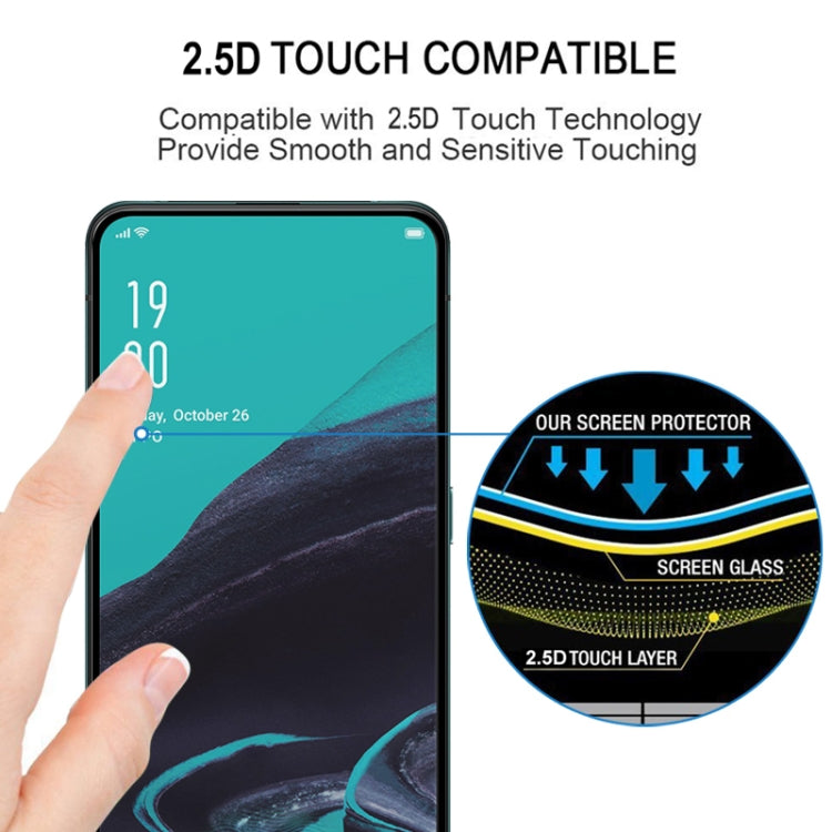 25 PCS Full Cover ScreenProtector Tempered Glass Film for OPPO Reno 2, For OPPO Reno 2