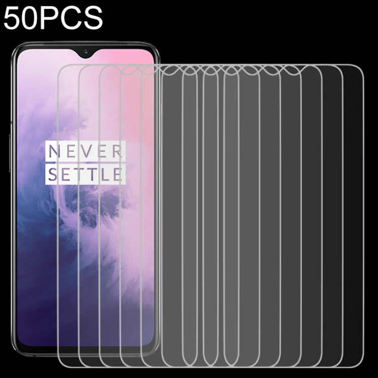 50 PCS 0.26mm 9H 2.5D Tempered Glass Film for OnePlus 7T, For OnePlus 7T (50 PCS)