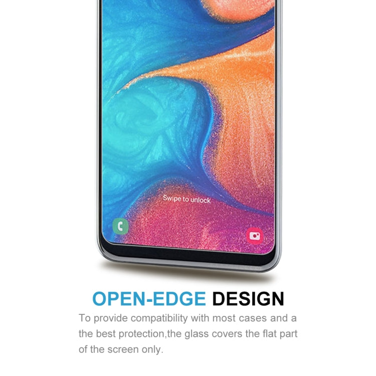 50 PCS 2.5D Non-Full Screen Tempered Glass Film for Galaxy A20e, For Galaxy A20e (50 PCS)