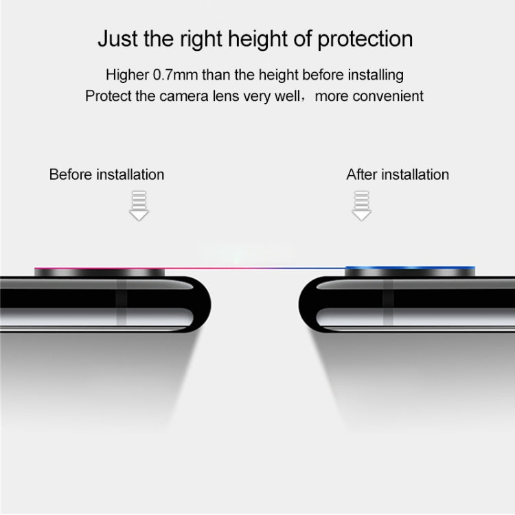 For iPhone XS Max Titanium Alloy Metal Camera Lens Protector Tempered Glass Film, For iPhone XS Max (Black)(1 PC), For iPhone XS Max (Silver)(1 PC), For iPhone XS Max (Gold)(1 PC)