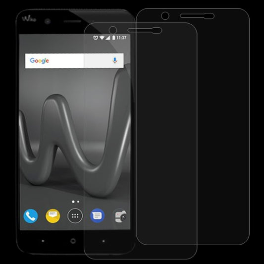 2 PCS for Wiko Harry 0.26mm 9H Surface Hardness 2.5D Curved Edge Tempered Glass Screen Protector, For Wiko Harry