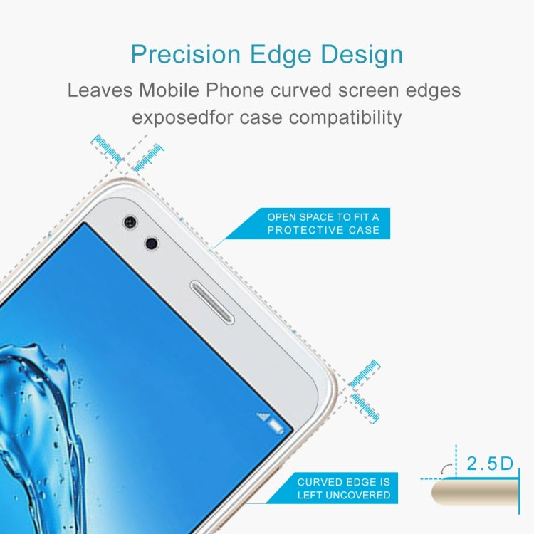 50 PCS for Huawei Y6 Pro (2017) 0.26mm 9H Surface Hardness 2.5D Curved Edge Tempered Glass Screen Protector, For Y6 Pro (2017)