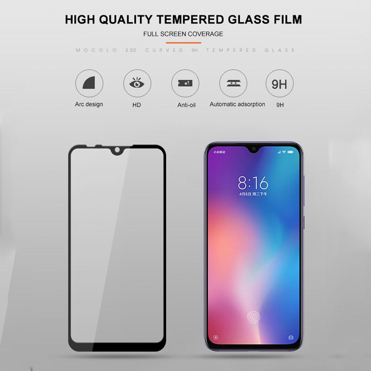 mocolo 0.33mm 9H 2.5D Silk Print Tempered Glass Film for Xiaomi Mi 9 SE, Xiaomi Mi 9 SE