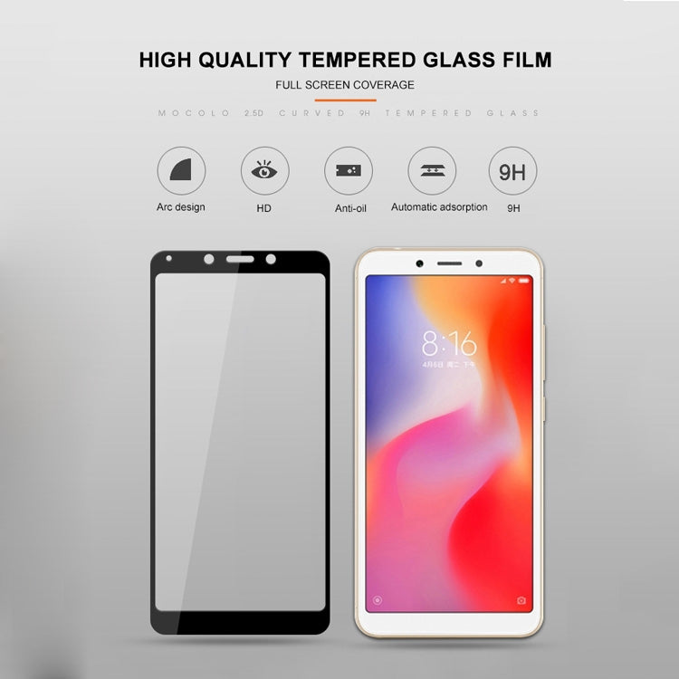 mocolo 0.33mm 9H 2.5D Silk Print Tempered Glass Film for Xiaomi Redmi 6, Xiaomi Redmi 6