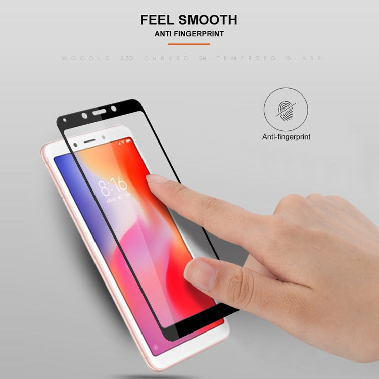 mocolo 0.33mm 9H 2.5D Silk Print Tempered Glass Film for Xiaomi Redmi 6, Xiaomi Redmi 6