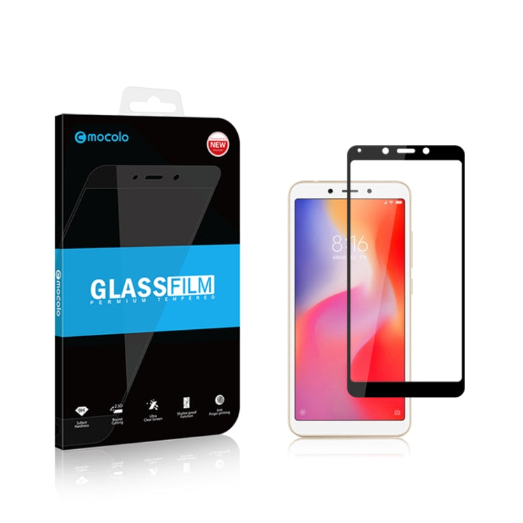 mocolo 0.33mm 9H 2.5D Silk Print Tempered Glass Film for Xiaomi Redmi 6, Xiaomi Redmi 6