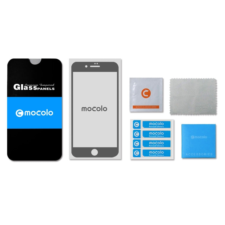 mocolo 0.33mm 9H 2.5D Full Glue Silk Print Tempered Glass Film for Galaxy M10, For Galaxy M10