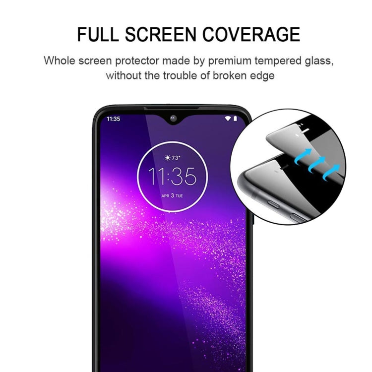 For Motorola One Macro 25 PCS Full Glue Full Screen Tempered Glass Film, For Motorola One Macro