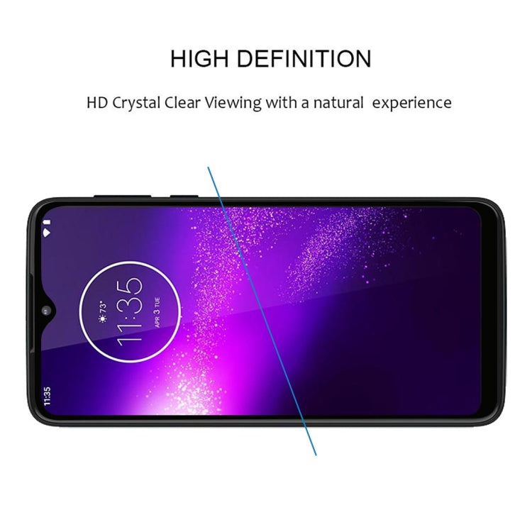 For Motorola One Macro 25 PCS Full Glue Full Screen Tempered Glass Film, For Motorola One Macro