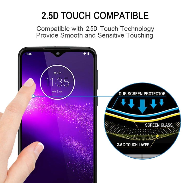 For Motorola One Macro 25 PCS Full Glue Full Screen Tempered Glass Film, For Motorola One Macro
