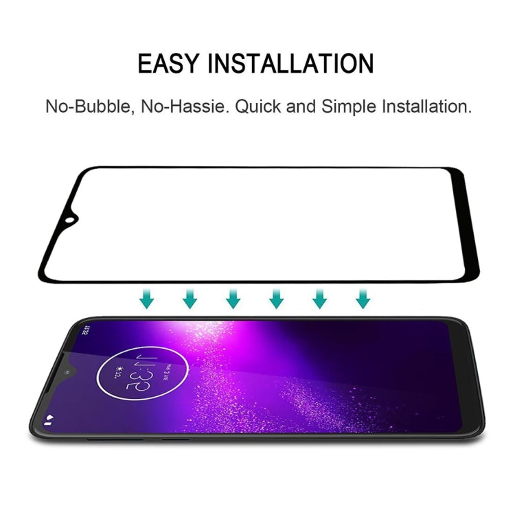 For Motorola One Macro 25 PCS Full Glue Full Screen Tempered Glass Film, For Motorola One Macro