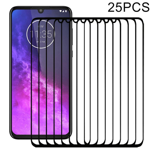 For Motorola One Zoom 25 PCS Full Glue Full Screen Tempered Glass Film, For Motorola One Zoom