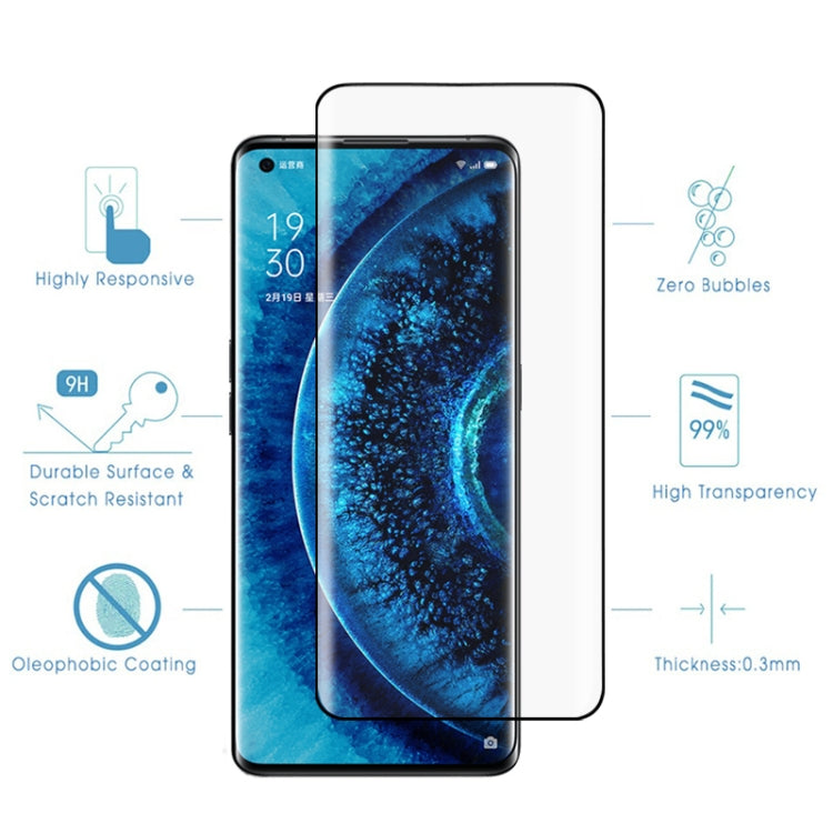 25 PCS For OPPO Find X2 Pro 9H HD 3D Curved Edge Tempered Glass Film (Black), For OPPO Find X2 Pro(25 PCS), For OPPO Find X2 Pro(Black)(25 PCS)